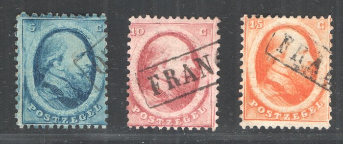 Holland 1864/1868 - 2. og 3. nummer - Kong Willem III - NVPH 4 t/m NVPH 12