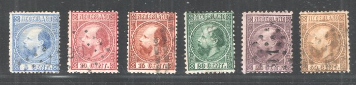 Holland 1864/1868 - 2. og 3. nummer - Kong Willem III - NVPH 4 t/m NVPH 12