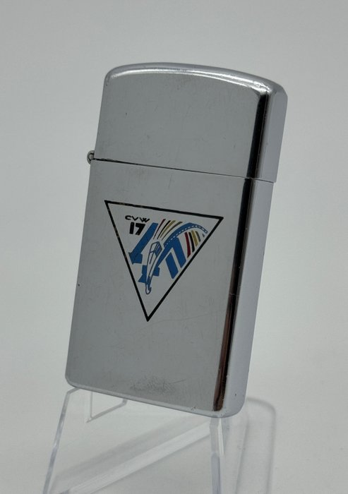 Zippo - Slim - CVW 17 Carrier Air Wing Seventeen - 1977 - Lighter - Metal