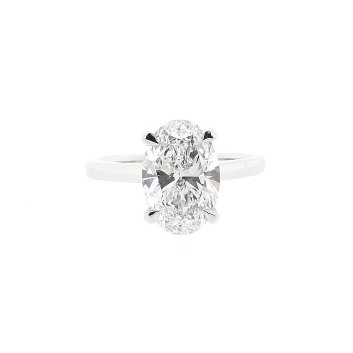 Ring - 18 kraat Hvidguld -  3.06ct. tw. Diamant (Laboratoriedyrket)