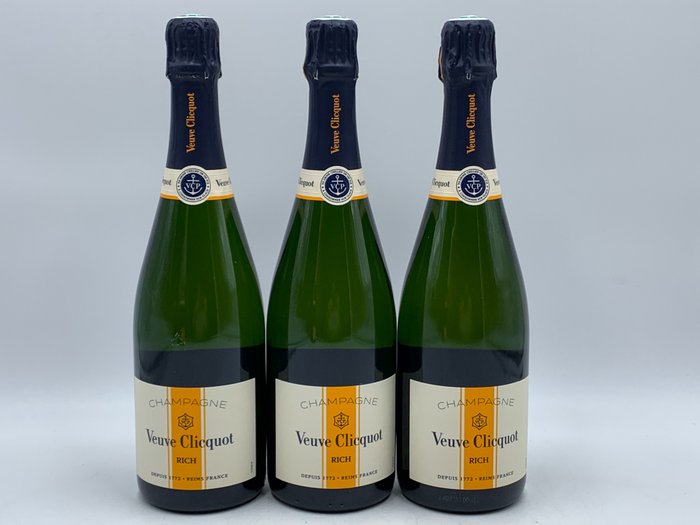 Veuve Clicquot, Rich On Ice - Champagne Brut - 3 Flasker (0,75 L)