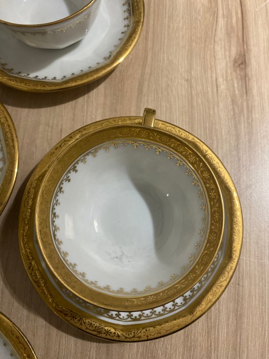 Limoges - PCL - Kaffe og te service (27) - Blødt porcelæn - komplet kaffeservice