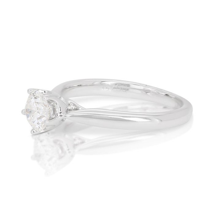 Ring - 18 kraat Hvidguld -  0.45ct. tw. Diamant (Natur)