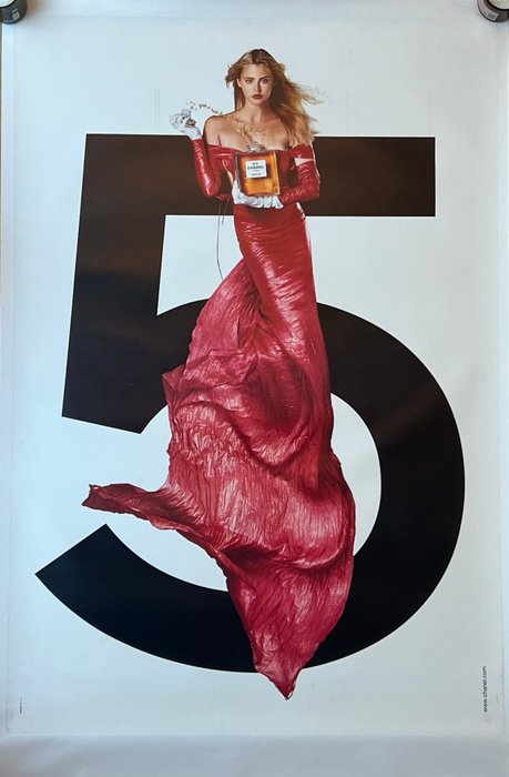 JP Goude - poster pubblicitario- CHANEL N5 (ESTELLA Warren)- telato