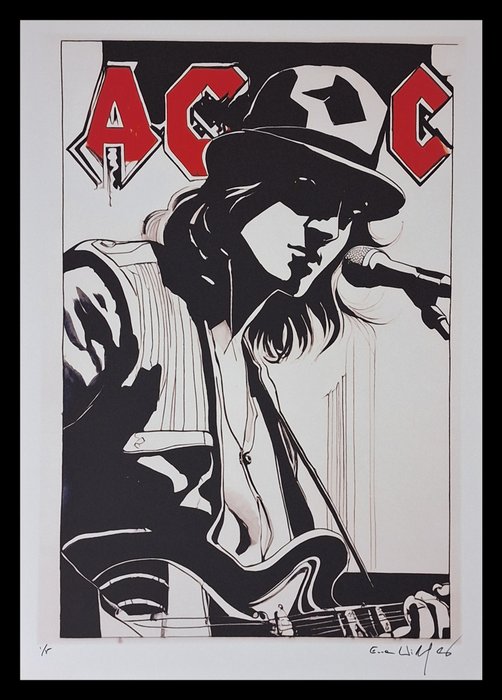 AC/DC - by Emma Wildfang - Watercolor Edition - Fine Art High-Quality Giclée - Begrænset oplag - 2024