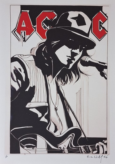 AC/DC - by Emma Wildfang - Watercolor Edition - Fine Art High-Quality Giclée - Begrænset oplag - 2024