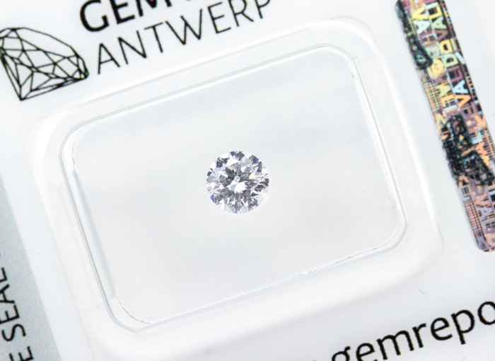 Ingen mindstepris - 1 pcs Diamant  (Natur)  - 0.40 ct - Rund - D (farveløs) - SI2 - Gem Report Antwerp (GRA)