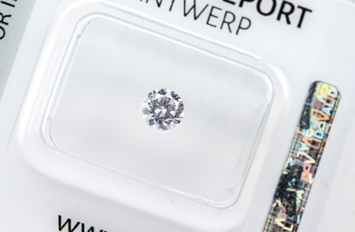 Ingen mindstepris - 1 pcs Diamant  (Natur)  - 0.40 ct - Rund - D (farveløs) - SI2 - Gem Report Antwerp (GRA)