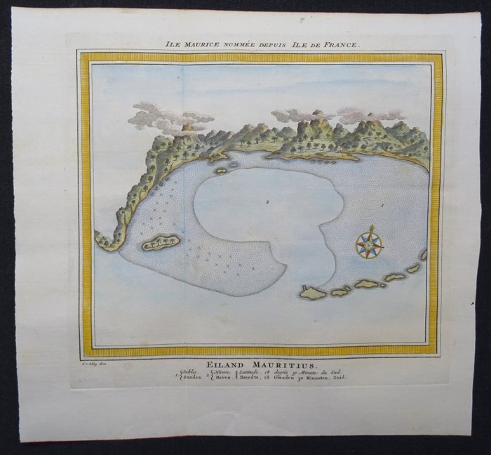 Afrika - Mauritius; Bellin / Van der Schley - Ile Maurice Nommee Depuis Ile De France / Eiland Mauritius - 1751-1760