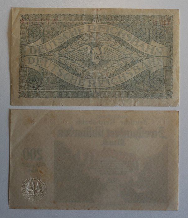 Tyskland - 26 Reichsbahn / Railway banknotes 1920's  (Ingen mindstepris)