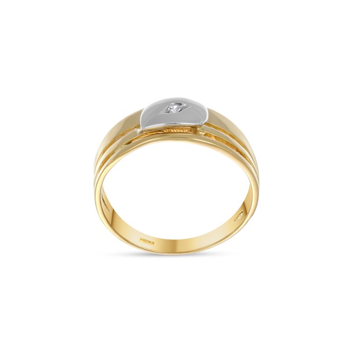 Forlovelsesring - 18 kraat Gulguld Hvidguld -  002ct tw Diamant (Natur)