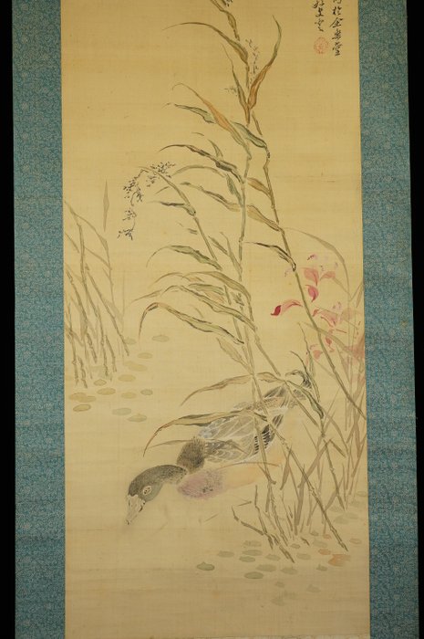 Kacho-ga 花鳥画 - ca 1896 (Meiji) - Kazan 華山 - Japan - Meiji-perioden (1868-1912)  (Ingen mindstepris)