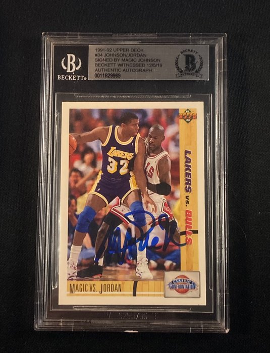 1991 Upper Deck Magic Johnson #34 - Autograph BGS Autentisk Auto - 1 Graded card