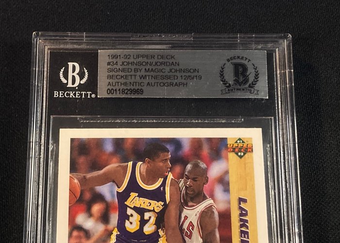 1991 Upper Deck Magic Johnson #34 - Autograph BGS Autentisk Auto - 1 Graded card