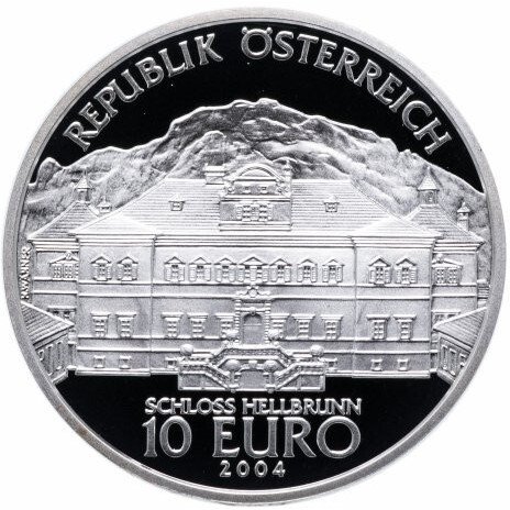 Østrig. 10 Euro 2004 "Schloss Hellbrunn" Proof  (Ingen mindstepris)