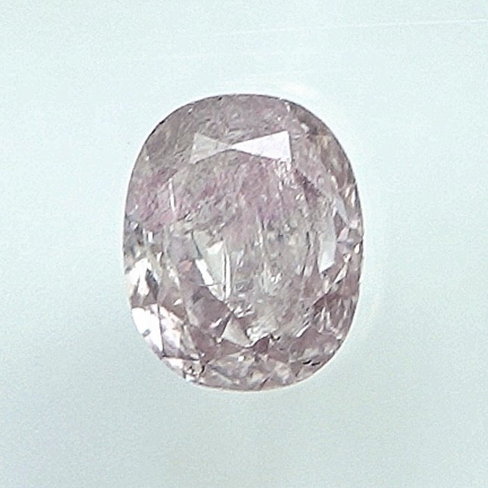 1 pcs Diamant  (Naturfarvet)  - 0.34 ct - Oval - Faint Lyserød - I3 - Gem Report Antwerp (GRA)