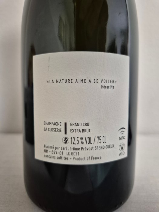 Jérôme Prévost, La Closerie Grand Cru - Champagne Grand Cru - 1 Flaske (0,75L)