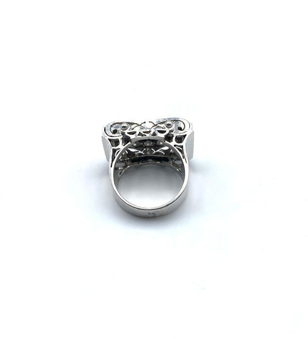 Ring - 18 kraat Hvidguld Diamant (Natur)