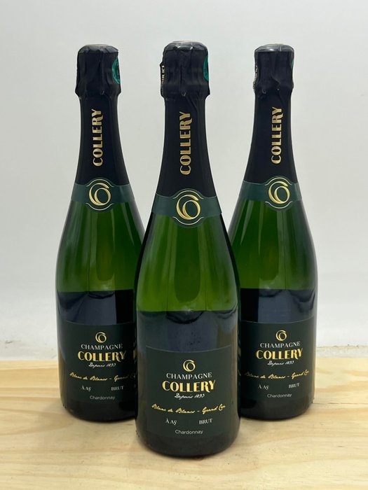 Collery Blanc de Blancs - Champagne Grand Cru - 3 Flasker (075 L)