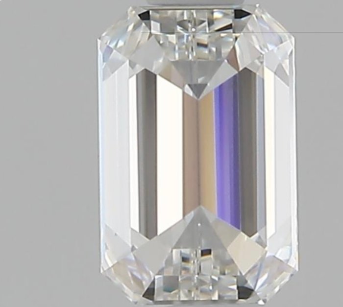 1 pcs Diamant  (Natur)  - 0.70 ct - Smaragd - F - VS1 - Gemological Institute of America (GIA)