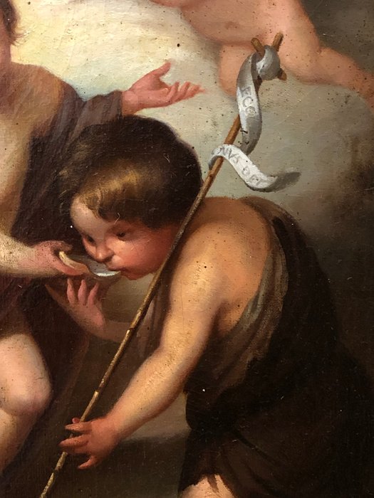 École Espagnole (XIX) - Les Saints Enfants découvrent le Baptême (D'après Murillo)