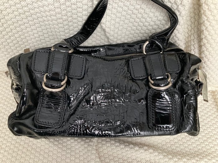 Chloé - Sac Femme Chloe Paddington - noir vernis - tres bon etat - Håndtaske