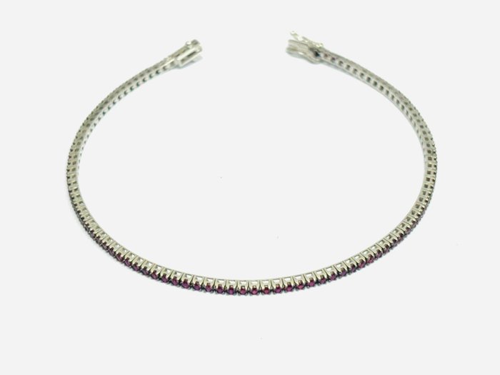 Crieri - Armbånd - 18 kraat Hvidguld -  3.70ct. tw. Rubin - Fremstillet i Italien