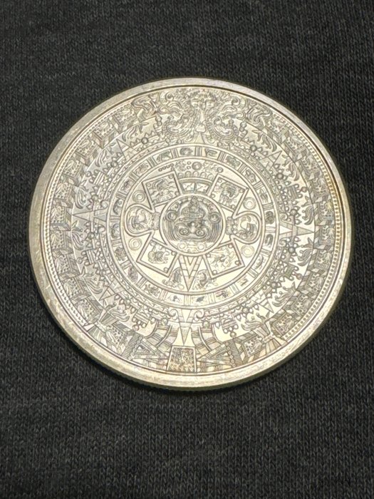 Mexico. Silver medal ND Aztec Calendar, 2 Oz (.999)  (Ingen mindstepris)