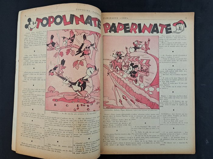 Topolino Paperino Almanacco 1939 - Completo del Castello degli Spaventi - 1 Comic - Første udgave - 1938