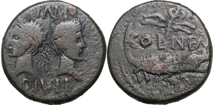 Romerriget (Provinsielt) Agrippa (64/3-12 fKr) As Augustus und Agrippa (64/3-12 BCE) Gallia KROKODIL