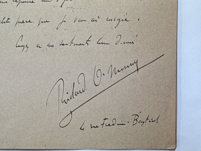 Richard O'Monroy (1849-1916) romancier et nouvelliste français - Lettre autograph signé du redaction "Vie Parisienne" - 1880