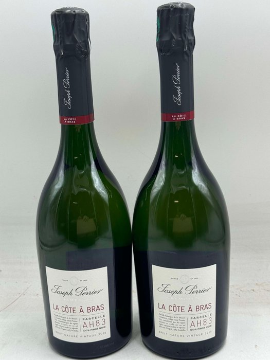 2015 Joseph Perrier, La Côte à Bras "Parcelle AH83" Brut Nature - Champagne Blanc de Noirs - 2 Flasker (0,75 L)