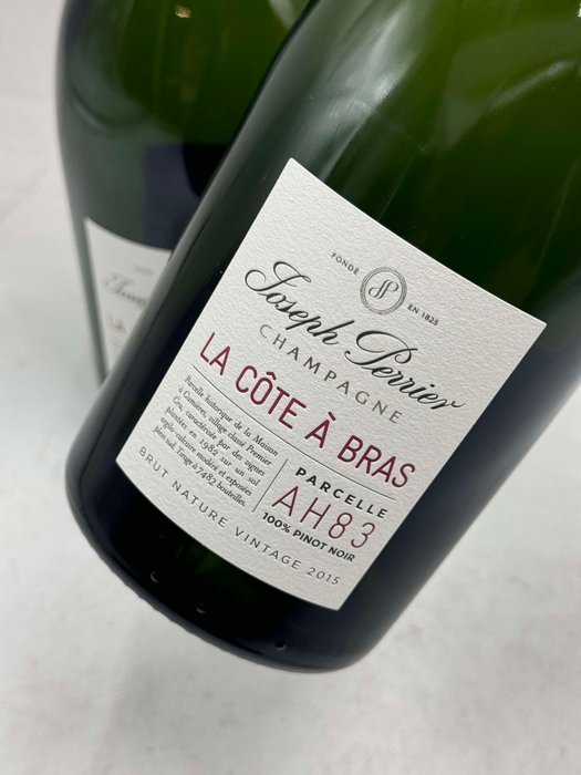 2015 Joseph Perrier, La Côte à Bras "Parcelle AH83" Brut Nature - Champagne Blanc de Noirs - 2 Flasker (0,75 L)