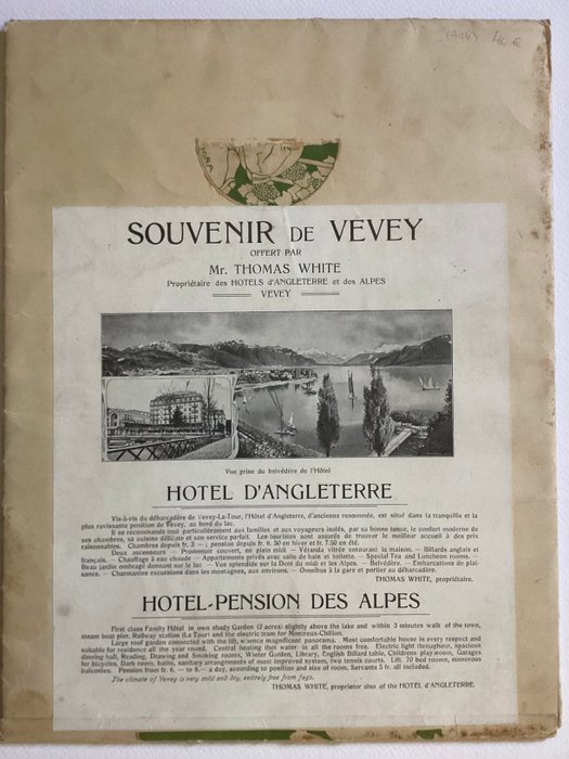 E.Bieler (XIX-XX) - Album de 16 estampes de la Fête des Vignerons à Vevey 1905