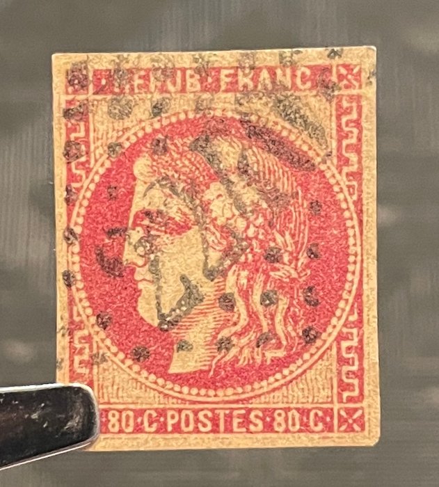 Frankrig 1870 - Emission de Bordeaux rosé carminé - YT No 49c