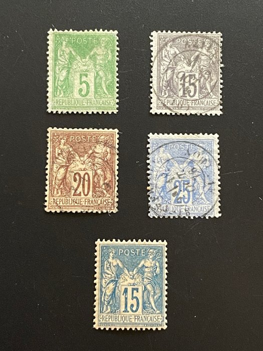 Frankrig  - 1876/1898 Vismand mellem 66 og 106. - Yvert