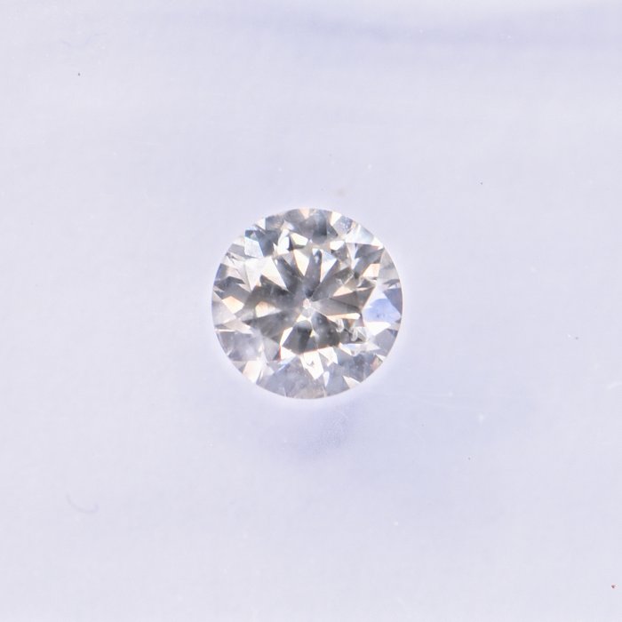 Ingen mindstepris - 1 pcs Diamant  (Naturfarvet)  - 0.30 ct - Rund - Fancy light Grålig Brun - SI2 - International Gemological Institute (IGI)