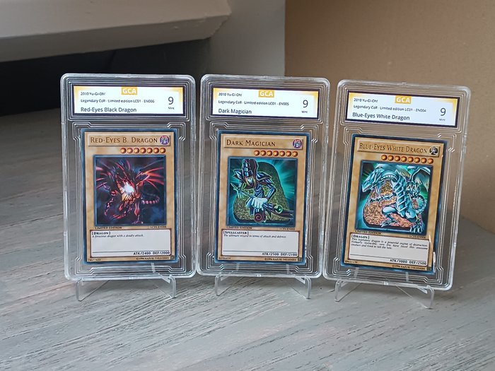 Konami - 3 Card - Blue-Eyes White dragon, Dark magician and Red-Eyes Black Dragon