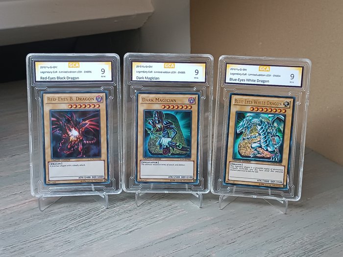 Konami - 3 Card - Blue-Eyes White dragon, Dark magician and Red-Eyes Black Dragon