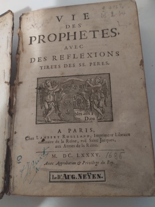 (Nicolas Fontaine) - Vie Des Prophetes avec des Reflexions - 1685