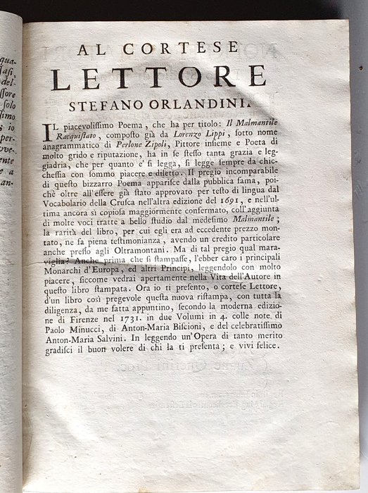 Lorenzo Lippi - Il Malmantile Racquistato di Perlone Zipoli - 1748