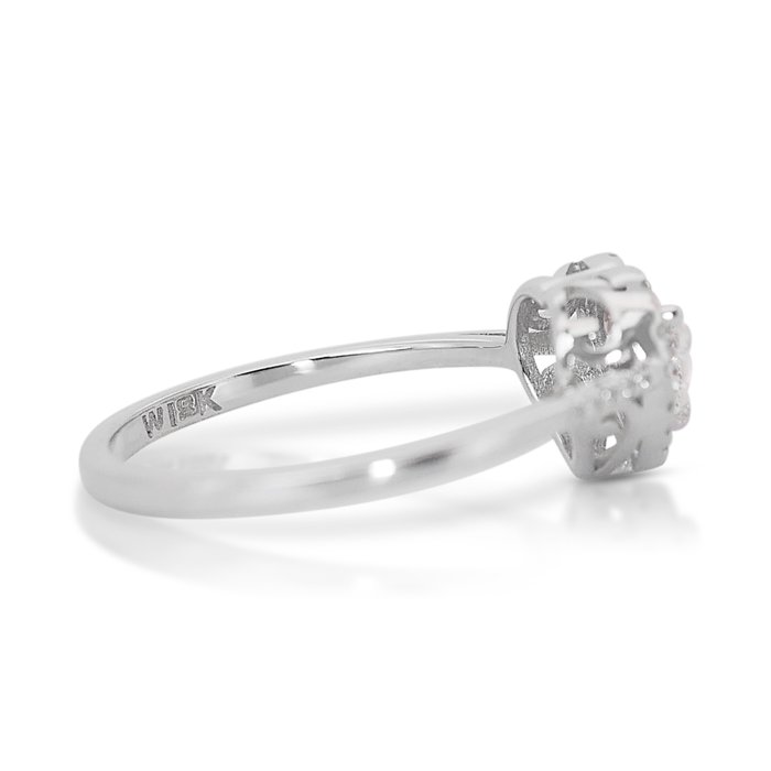 Ring - 18 kraat Hvidguld -  094ct tw Diamant (Natur) - Diamant