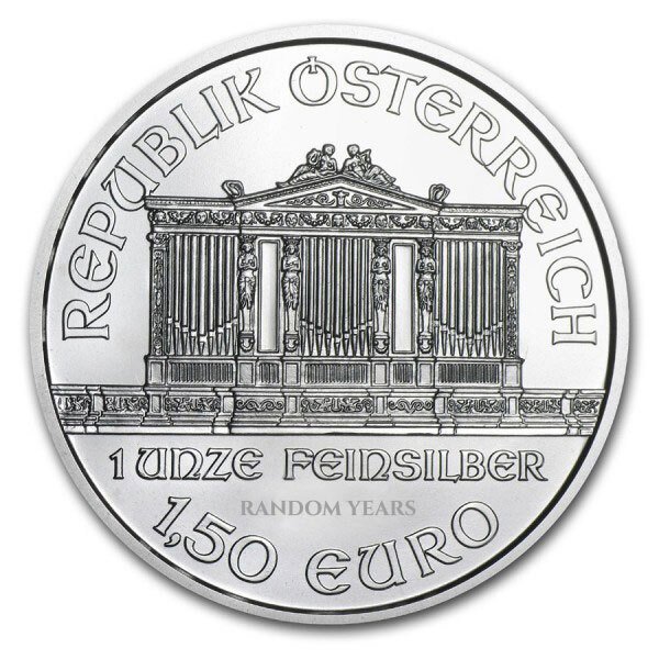 Østrig. 100 x 1 oz €1.5 EUR Silver Philharmonic Coin BU (Random Years) In Tubes