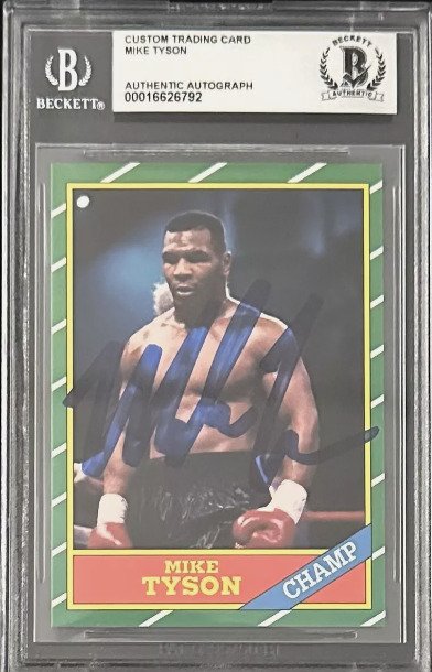 2022 - Trading Card - Boxing - Mike Tyson - Hand Signed - 1 Graded card - Beckett Autentisk Auto