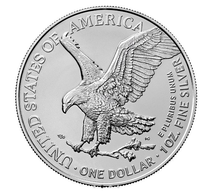 Förenta staterna 1 Dollar 2024 Silver Eagle Silber Eagle - KI Cyber Eagle Farbe 1 Oz (999)  (Ingen mindstepris)