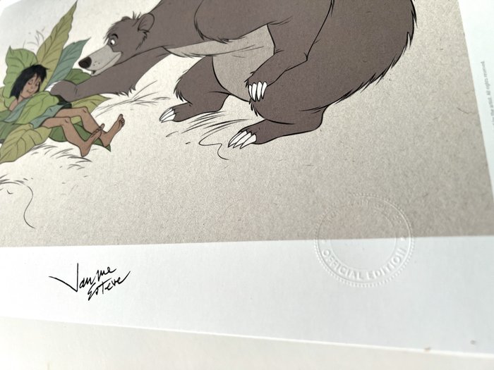 Jaume Esteve - Baloo Sheltering a Sleepy Mowgli [The Jungle Book]