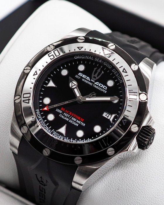 Sea-God - BlackStorm Date - Ingen mindstepris - * NEW * Automatic * Professional Diver * - Mænd - 2011-nu