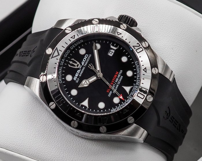 Sea-God - BlackStorm Date - Ingen mindstepris - * NEW * Automatic * Professional Diver * - Mænd - 2011-nu