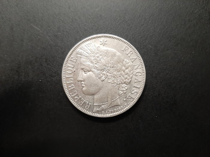 Frankrig. Third Republic (1870-1940). 5 Francs 1870-A Cérès