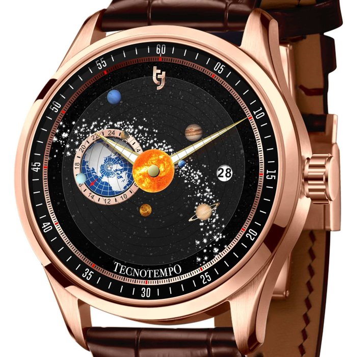 Tecnotempo -  "Dynamic Solar System" - Designed by Tecnotempo - - Ingen mindstepris - TT.50.SPLB (Gold tone) - Mænd - 2011-nu